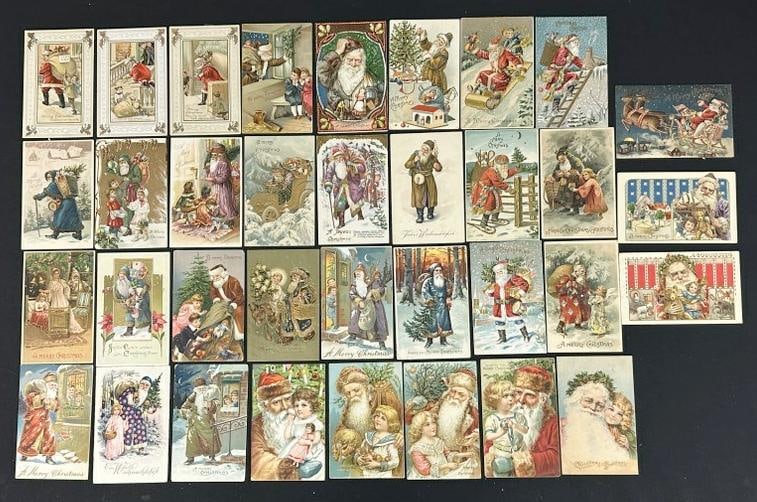 ( 35 ) High End Christmas SANTA CLAUS POSTCARDS, overall nice condition, some rare cards to (1 of 6)