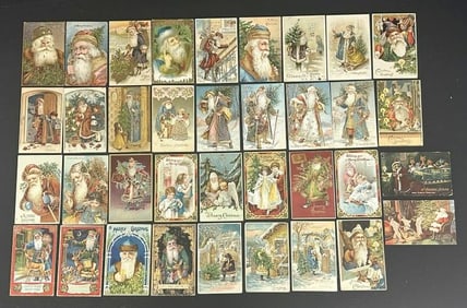 ( 36 ) High End Christmas SANTA CLAUS POSTCARDS, overall nice condition, some rare cards to