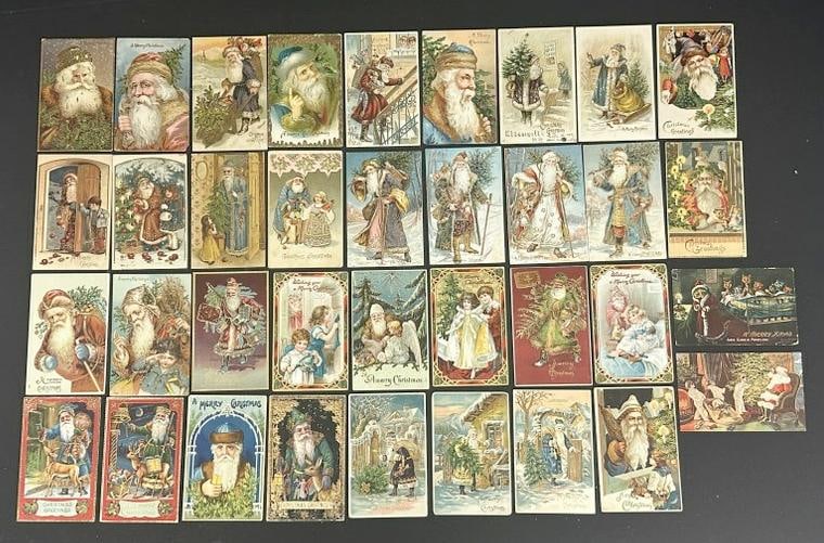 ( 36 ) High End Christmas SANTA CLAUS POSTCARDS, overall nice condition, some rare cards to (1 of 6)