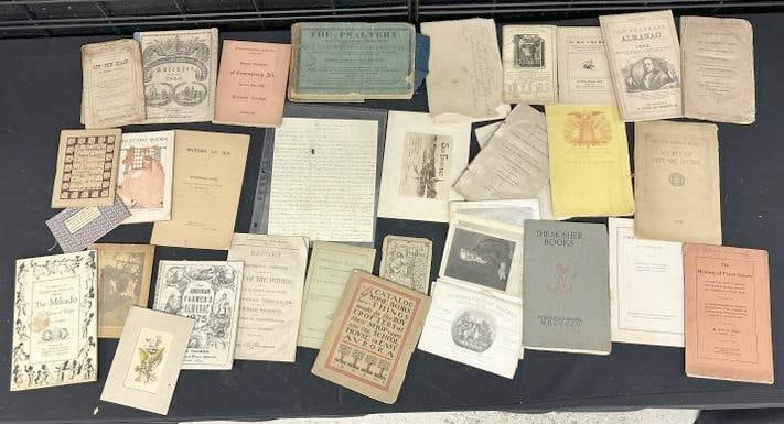 Ephemera collection. Early Americana, Pamphlets, ephemera, engravings, maps, civil war, ephemera etc (1 of 7)