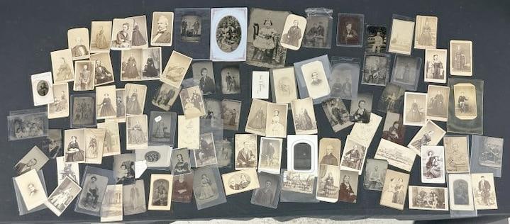 Nice lot of 19th century photography, Tintypes and CDVS. Some unusual subjects, civil war era and: Nice lot of 19th century photography, Tintypes and CDVS. Some unusual subjects, civil war era and outdoor views. 100s of pieces. 1860s-1900