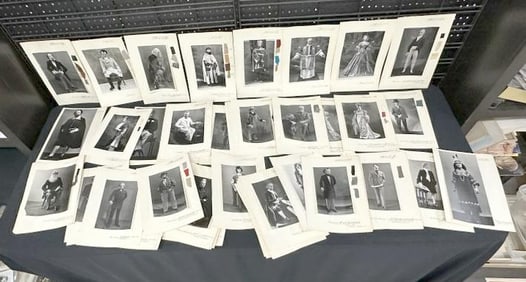 Vernacular and Unusual collection of bizarre portrait photographs showing Wax Models of famous