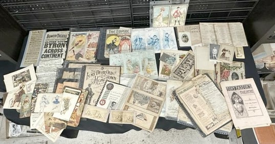 Box of Ephemera relating to Theatre. Programs, playbills, broadsides for Shows in New York City,