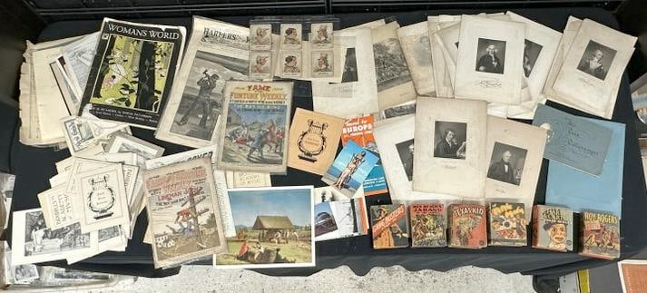 One box of Ephemera, Etchings & Engravings. 6 Roy Rogers Better Little Books. Miscellaneous other (1 of 8)