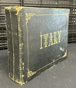 Large travel album 19 th century Italy, 11? x 15.?? 75 images, page-mounted, one-sided, 8? x