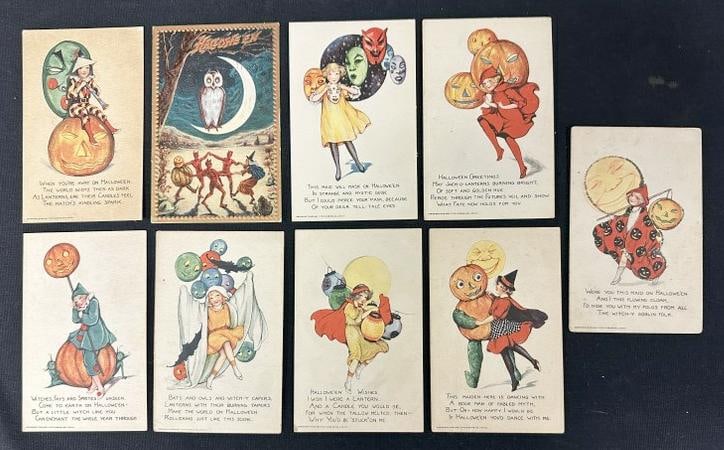 ( 9 ) TUCK'S HALLOWEEN POSTCARDS, nice overall condition, hard to find cards….From Postcard (1 of 5)