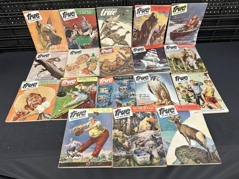 ( 18 ) 1940's TRUE MAGAZINES, good overall condition. Some nice pin up girl foldouts…..: ( 18 ) 1940's TRUE MAGAZINES, good overall condition. Some nice pin up girl foldouts…..
