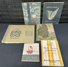 Lot of early WALL PAPER & FABRIC trade catalogs, nice overall condition, from 1919 to