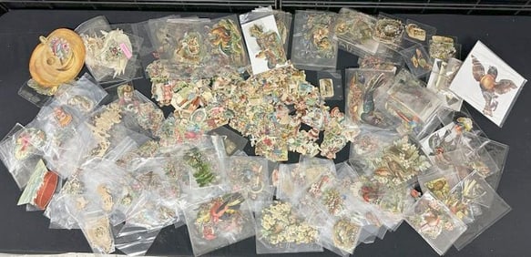 Many Many Hundreds & Hundreds of Victorian DIE CUTS, birds, butterflies, flowers, etc.....some