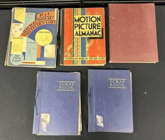 Hollywood & Theater lot to include (2) scrapbooks with stars cutouts, A PICTORIAL HISTORY OF THE