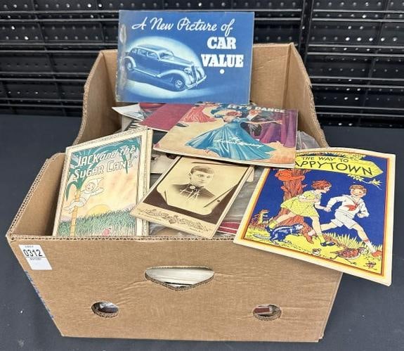 Big lot misc. ephemera, a lot there!  Booklets, brochures, prints, advertising, drawings, (1 of 2)