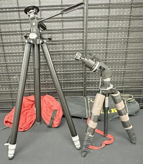 (2 ) very nice tripods, very nice condition - STAR- D Professional & SLIK, both with cases…..from (1 of 4)