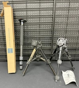 (3 ) pc. Photography lot to include - Gitzo G1568 MK2 Mountaineer Carbon Fiber Monopod in box,