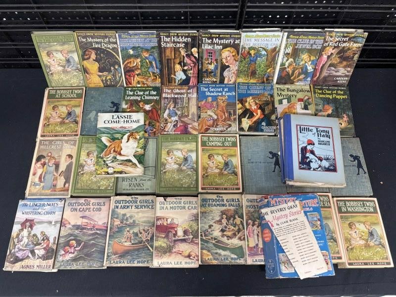 Lot of 36 YA hardcovers Nancy Drew Bobsey Twins. Lot includes multiple titles of the aforementioned, (1 of 5)