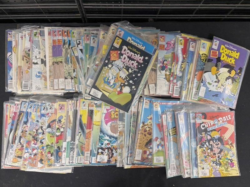 lot of 120+ 1990s Walt Disney comics. These are all from W.D. Publications, and in case that needs: lot of 120+ 1990s Walt Disney comics. These are all from W.D. Publications, and in case that needs spelling out, W.D. stands for "Walt Disney," with one adding "Distributed by Marvel." Titles include 