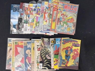 Lot of 29 miscelaneous comics. Lot includes two Walking Dead trade paperbacks, 10 issues ofArchie
