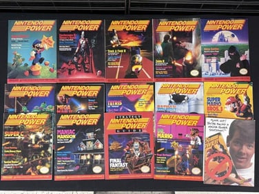 Lot of 15 Nintendo Power Magazines from 1988-1990. This includes the July/August 1988 premier issue