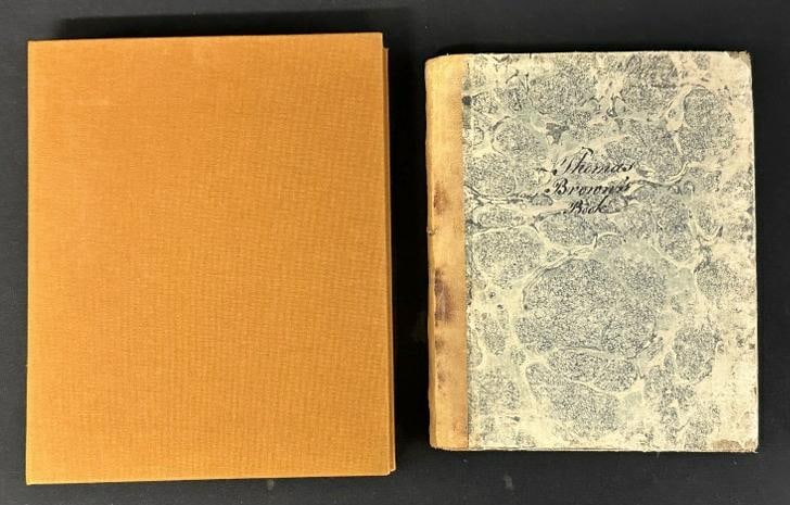 Nice 1807 SCHOOL CIPHER BOOK of Thomas Brown, in custom fitted box….. (1 of 16)