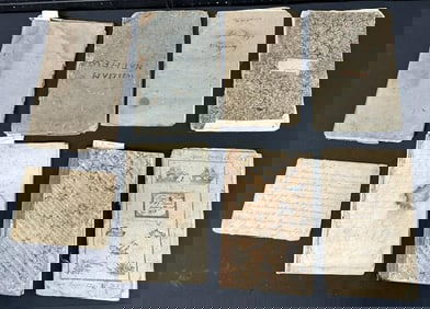 Grouping of (6) handwritten Cipher Books 1815 to 1850's….One has calligraphy wording, book states