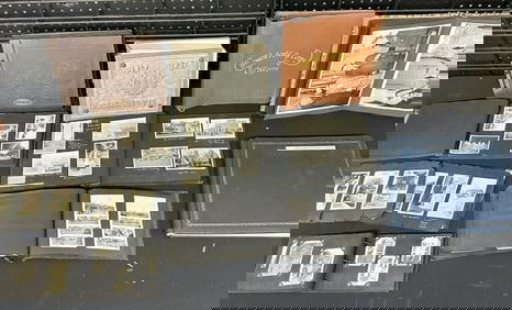 Large box of Vintage photo albums including Americana, snapshots, Industrial etc. 9 albums total.