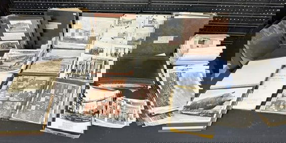 Large box lot vintage photo albums and collections. All industrial theme. Approx 1920s-1950s.