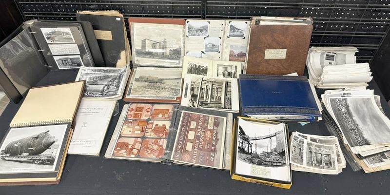 Large box lot vintage photo albums and collections. All industrial theme. Approx 1920s-1950s. (1 of 19)
