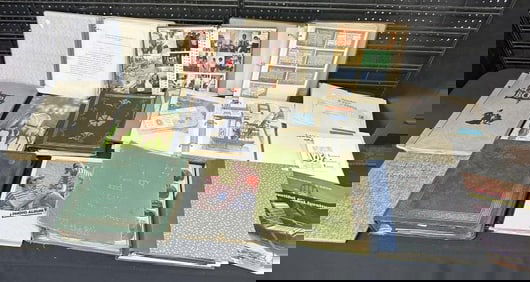 Two boxes of vintage photo albums. Mixed various subjects. Hundreds of photographs