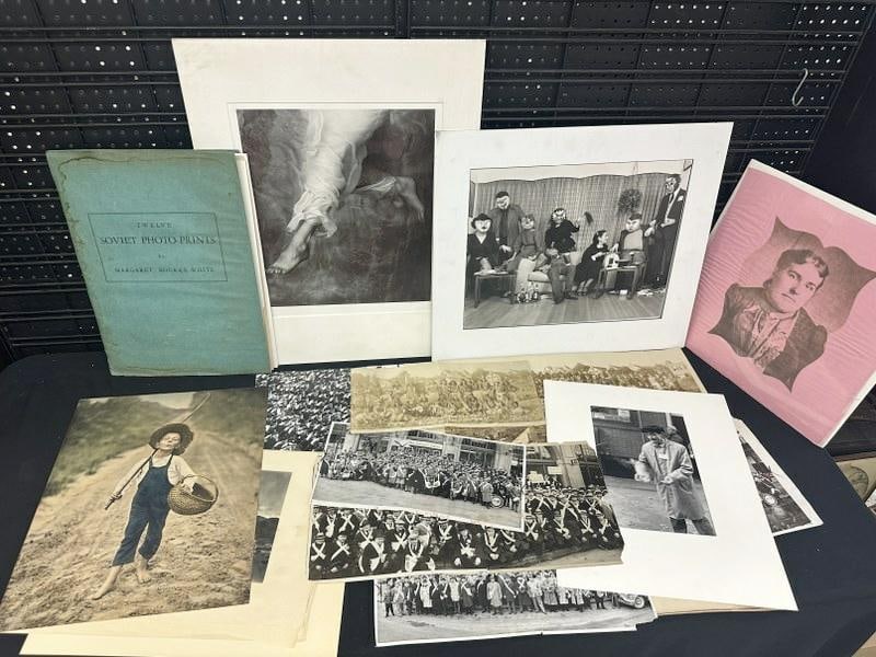 Sleeve of large format photography including matted art photographs, vintage panoramas, and numerous (1 of 16)