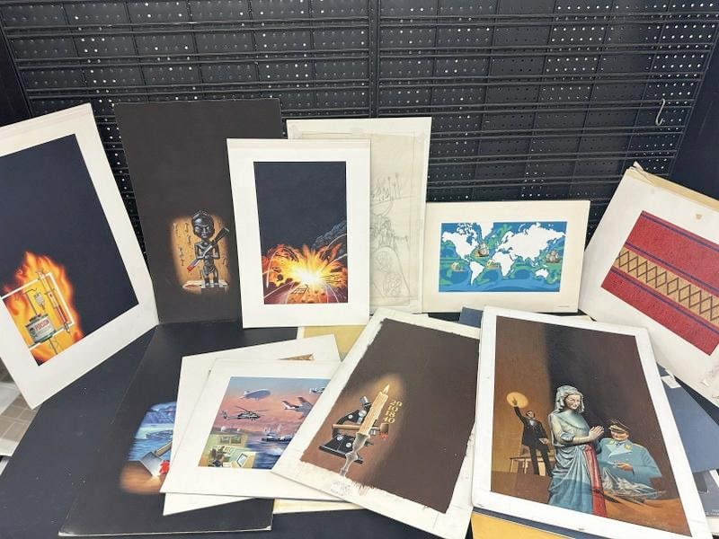 Huge lot of original Book Cover Illustration art by Howard Koslow. Each is an acrylic painting on (1 of 6)