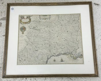 Early handcolored French MAP of ( LANGEUDOC region ), in very nice condition. Map measures 17.5" x