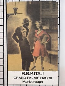 Signed/Numbered 1978 R.B.Kitaj Print. This print, titled "Femme de Peuple II," measures 23" x 38".