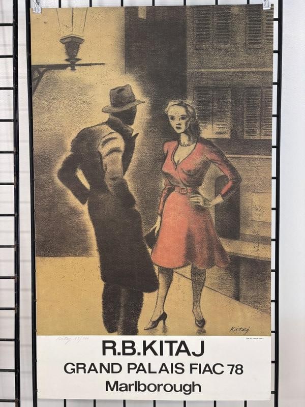 Signed/Numbered 1978 R.B.Kitaj Print. This print, titled "Femme de Peuple II," measures 23" x 38". (1 of 6)