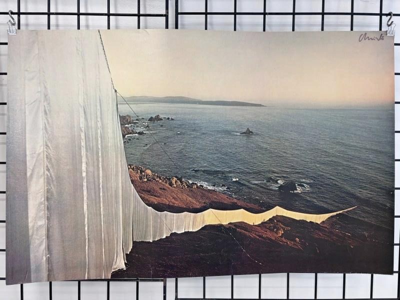 Signed Christo Running Fence poster photo Wolfgang Volz. The poster measures 39" x 25" and is signed (1 of 6)