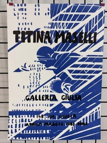 Signed Titina Maselli 1983 exhibition lithograph. Print is from the Galeria Giulia and is signed in