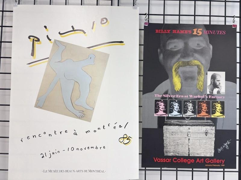 Three modern art posters, Picasso exhibition/2 Billy Name. The Picasso poster is for a Musee des (1 of 4)