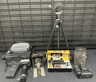 Vintage CAMERA lot with accessories as pictured, good lot for a dealer to sort out….