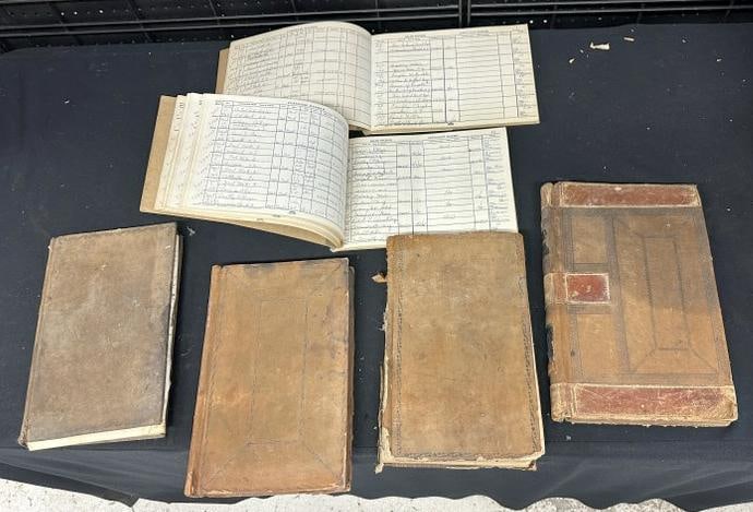 Lot of early day ledgers and account books, from early 1800's and (2) later ones…...good lot for a (1 of 12)
