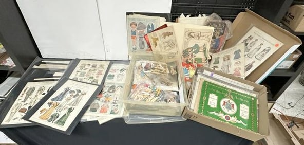 BIG lot of PAPER DOLL cut outs, full sheets, booklets, etc. A lot there! Great lot for a dealer or