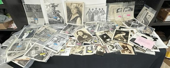 Hundreds & Hundreds celebrity PRESS PHOTOGRAPHS, 3 different size formats, a few signed, a lot