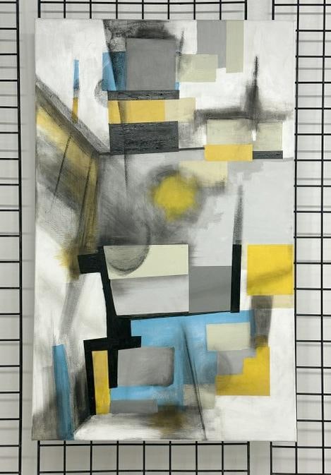 Edward Berkise abstract o/c titled ( SHADOWLAND ), painted in 2022. Directly from his Woodstock,: Edward Berkise abstract o/c titled ( SHADOWLAND ), painted in 2022. Directly from his Woodstock, N.Y. Studio, in fine condition, the painting measures 48" x 30".