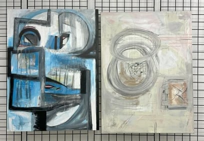 Edward Berkise (2) large o/c abstract paintings, directly from his Woodstock, N.Y. Studio…..in