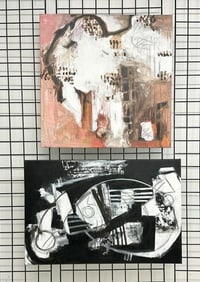 Edward Berkise (2) abstract o/c paintings, in fine condition, directly from his Woodstock, N.Y.