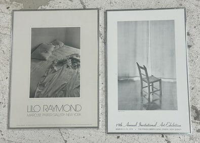 (2) LILO RAYMOND framed Gallery Posters, both in nice condition, in silver metal frames, the frames