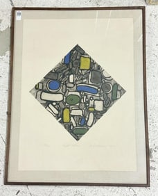 Robert Broner (Born 1922)  signed etching titled ( NIGHT STONES ), dated 1967, and number 30 of 75