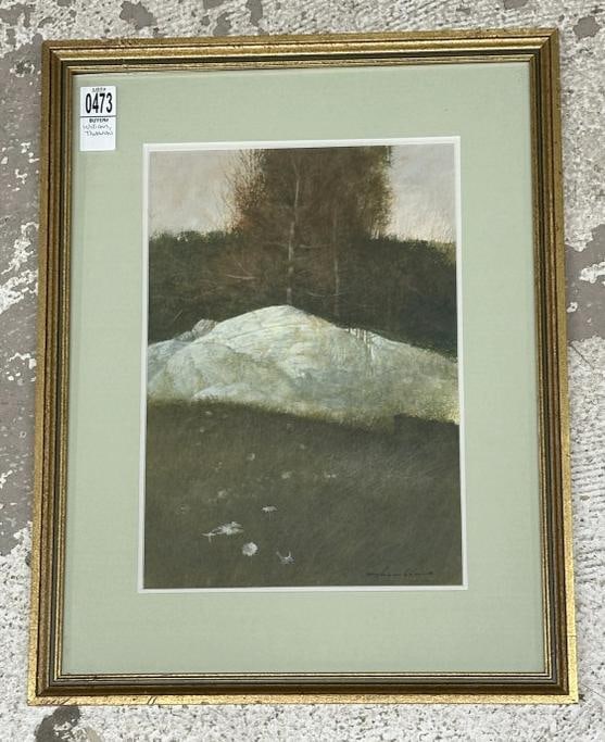 William Thomson ( 1931-2014 ) wonderful w/color landscape, signed lower right, nicely framed and (1 of 2)