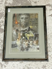 William Thomson ( 1931-2014 ) impressionist watercolor with different images, signed upper right,
