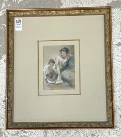 Magdalena Greene signed limited edition print titled ( THE FIRST LESSON ), nicely framed and matted,