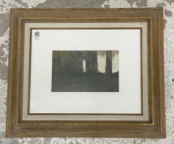 Robert Highsmith (Born 1920) egg tempera landscape, titled ( LIGHT THROUGH THE MAPLES ), signed (1 of 3)