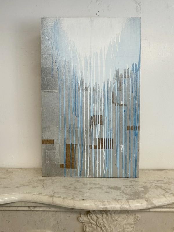 David Ellis (Born 1971) mixed media on wood panel, directly from the Artist's Hudson Valley storage (1 of 2)