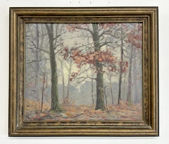 Louise Mary Wahl Kamp (1867 - 1959) impressionist o/b landscape, signed lower left corner, from